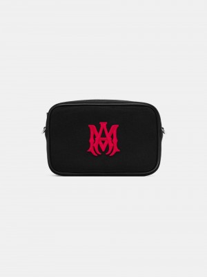 Bolsas Amiri Ma Canvas Camera Case Hombre Negros | HNETWP-152