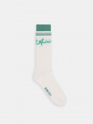 Calcetines Amiri Wave Socks Hombre Azules | TNYMUC-319