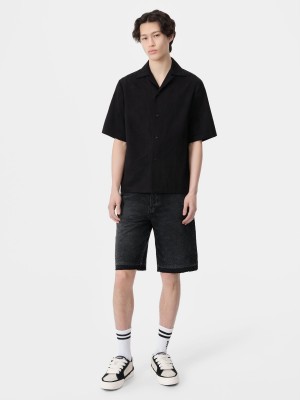 Camisas Amiri Ma Bandana Linen Camp Shirt Hombre Negros | YPIHDL-405