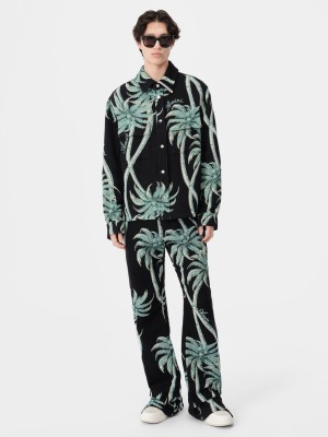 Camisas Amiri Twisted Palms Tapestry Overshirt Hombre Negros | LCPDMI-235