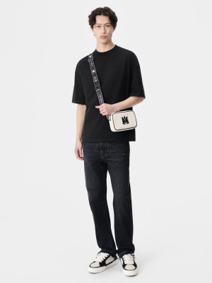 Camiseta Amiri Oversized Tee Hombre Negros | MTYGPD-354