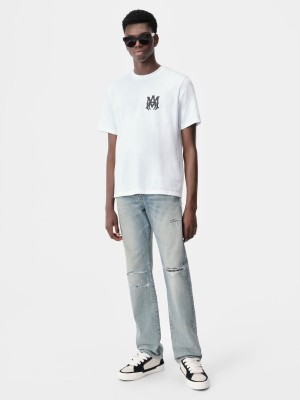 Denim Amiri Bandana Repair Straight Jean Hombre Azules | JEHRUW-628