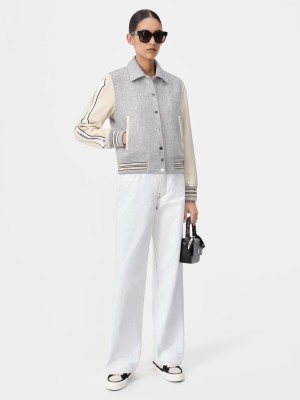 Pantalon Amiri Wide Straight Jean Mujer Blancos | LBUPNQ-172