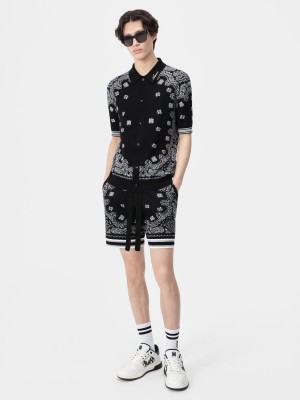 Prendas De Punto Amiri Bandana Polo Hombre Negros | CIFAMX-860