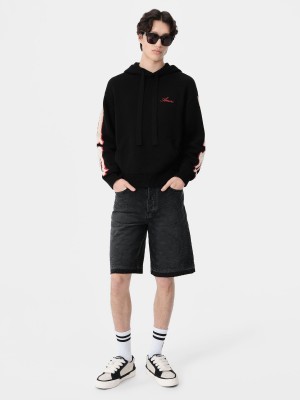 Prendas De Punto Amiri Bones Hoodie Hombre Negros | AJBKQI-190