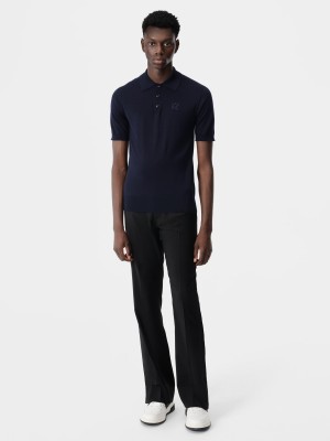 Prendas De Punto Amiri Ma Polo Hombre Azul Marino | QHYFTO-169