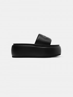 Sandalias Amiri Script Platform Sandal Mujer Negros | HRUZEK-562