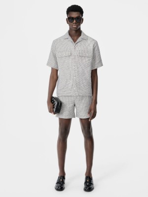 Short Amiri Tweed Flap Pocket Pull On Short Hombre Cerulean | PFLVRE-057
