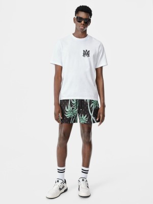 Short Amiri Twisted Palms Swim Trunk Hombre Negros | IDNEXT-198