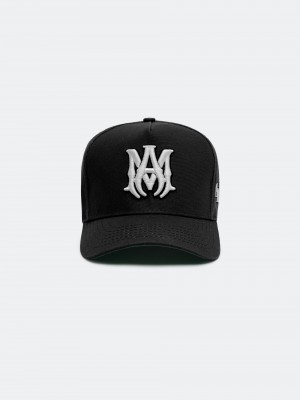 Sombreros Amiri Ma Staggered Full Canvas Hat Hombre Negros Blancos | OVNPMT-910