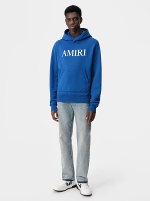Sudaderas Amiri Core Logo Hoodie Hombre Azules | YATKOJ-246