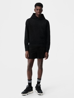 Sudaderas Amiri Ma Shotgun Embroidered Hoodie Hombre Negros | JLDHXN-127