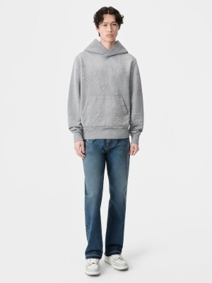Sudaderas Amiri Ma Shotgun Embroidered Hoodie Hombre Grises | BIPEMA-820