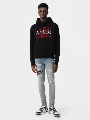 Sudaderas Amiri Poison Hoodie Hombre Negros Rojos | KZIWHR-274