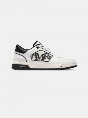 Tenis Amiri Classic Low Mujer Blancos Negros | KWABOV-703
