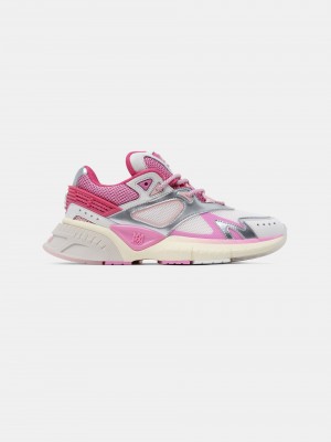 Tenis Amiri Ma Runner Mujer Fucsia Rosas Blancos Plateados | PRAGLI-780