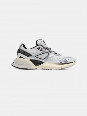 Tenis Amiri Ma Runner Mujer Negros Blancos Plateados | DNMRPB-217