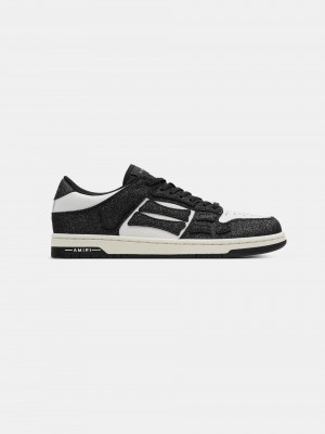Tenis Amiri Shimmer Skel-top Low Mujer Negros | VYLWPO-467