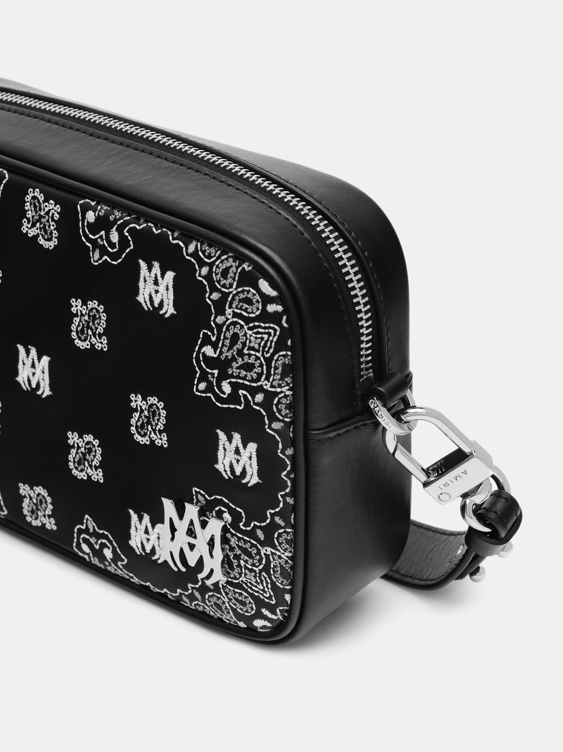 Bolsas Amiri Bandana Embroidered Camera Case Hombre Negros | JEWFRV-691
