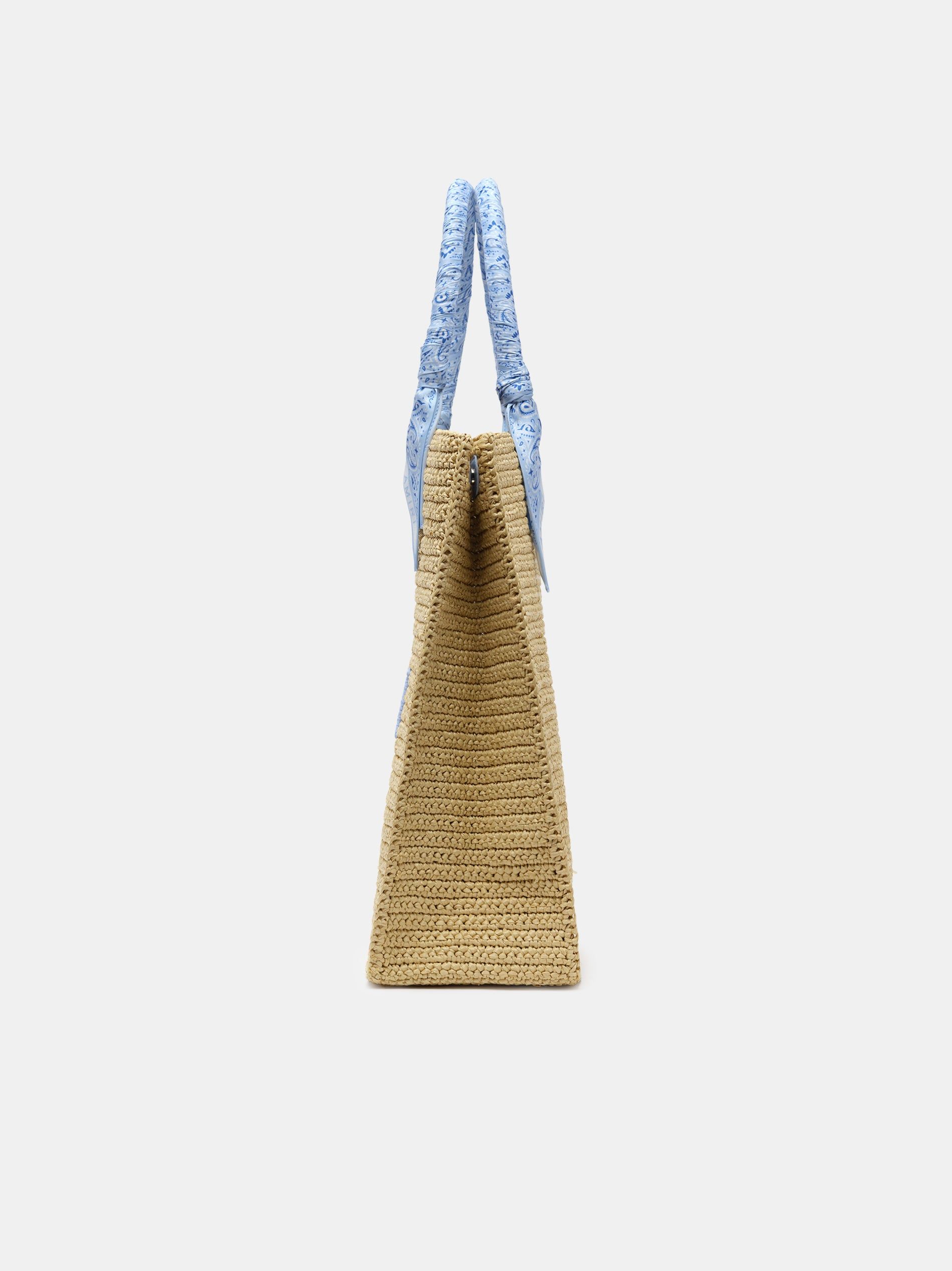 Bolsas Amiri Raffia Tote Hombre Azules | QXCYZE-649