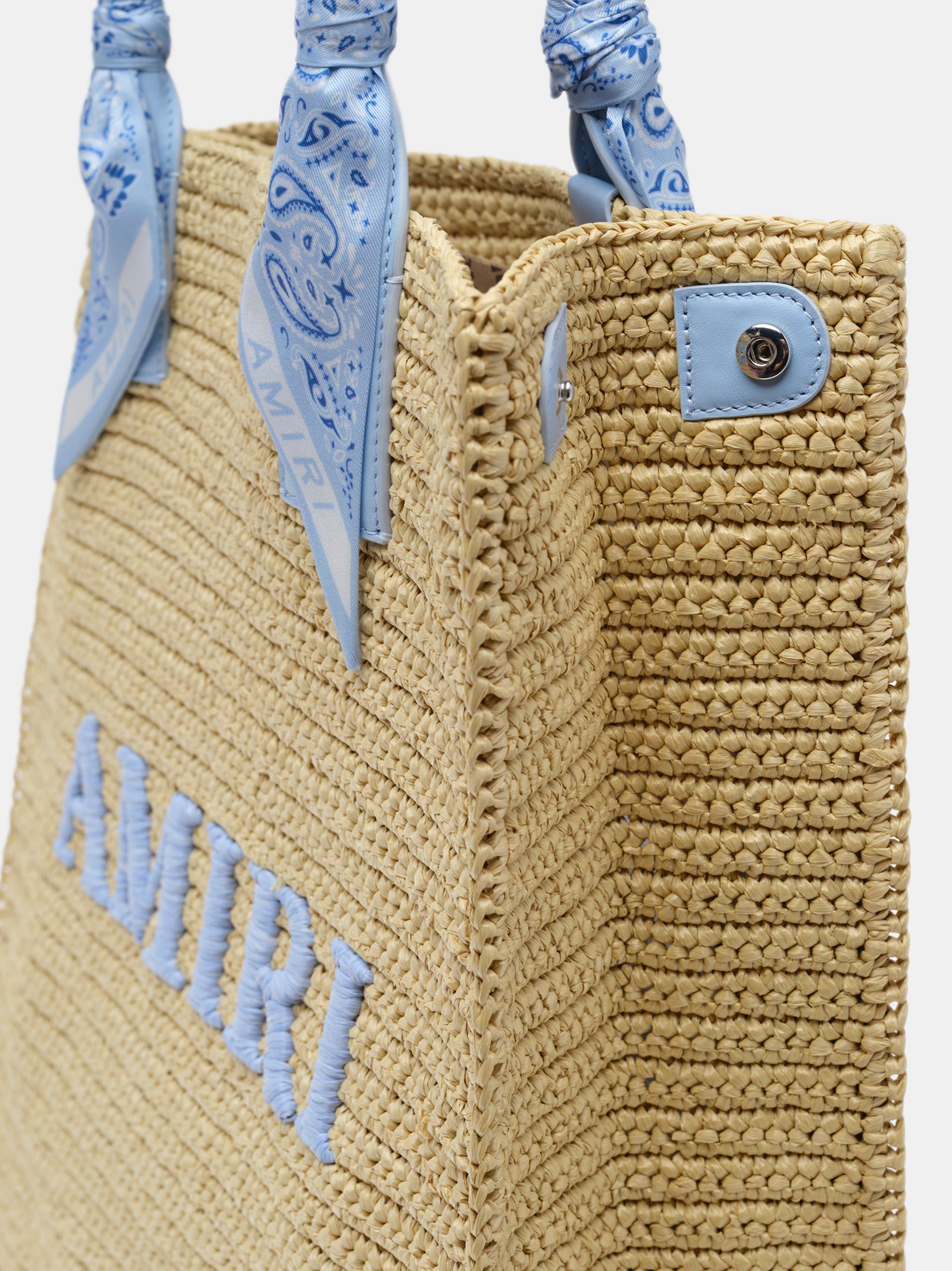 Bolsas Amiri Raffia Tote Hombre Azules | QXCYZE-649