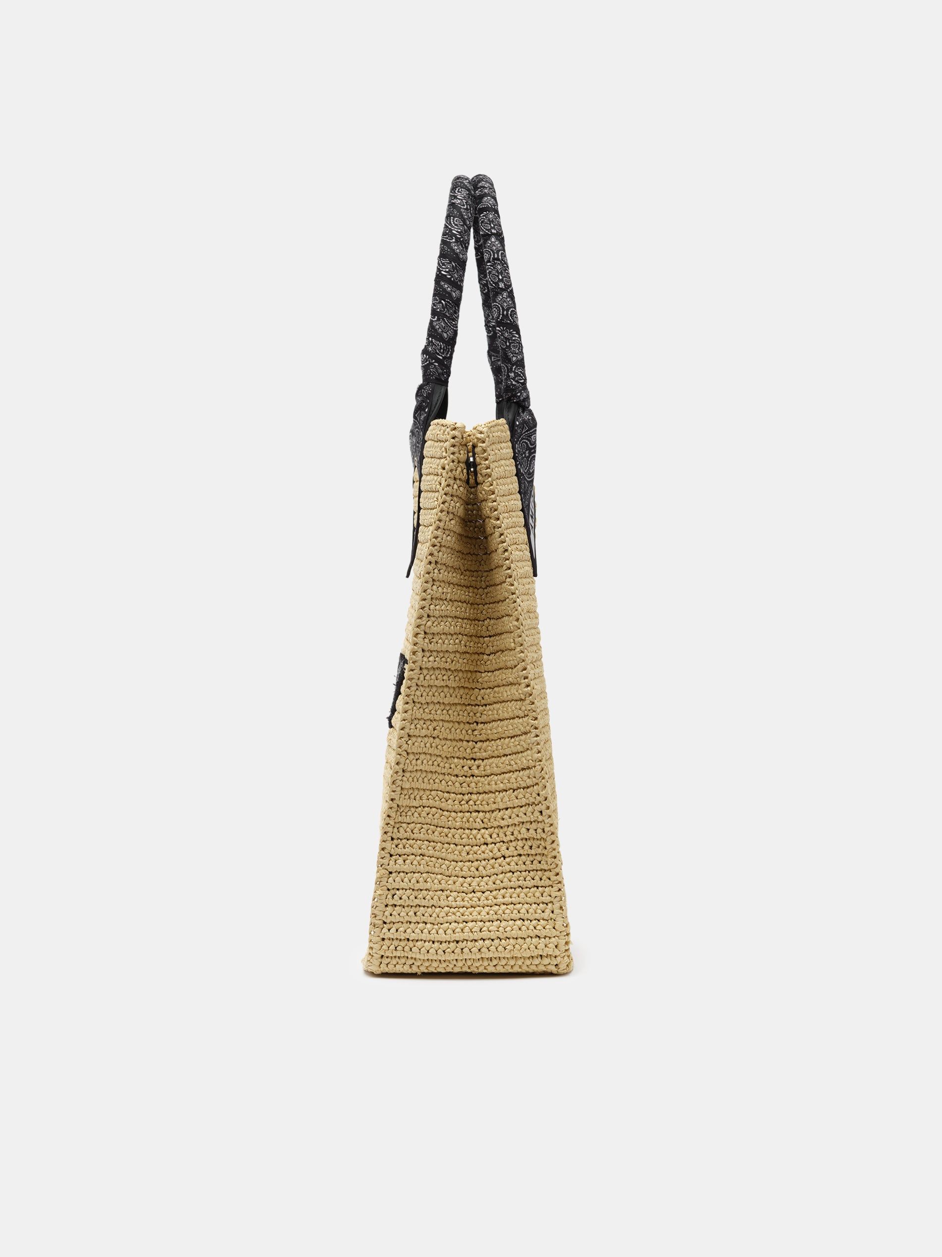 Bolsas Amiri Raffia Tote Hombre Negros | RWMAVK-905