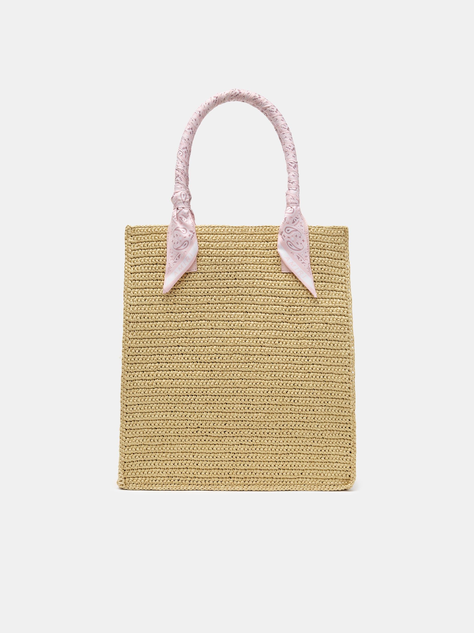 Bolsas Amiri Raffia Tote Hombre Rosas | SXDLYQ-760