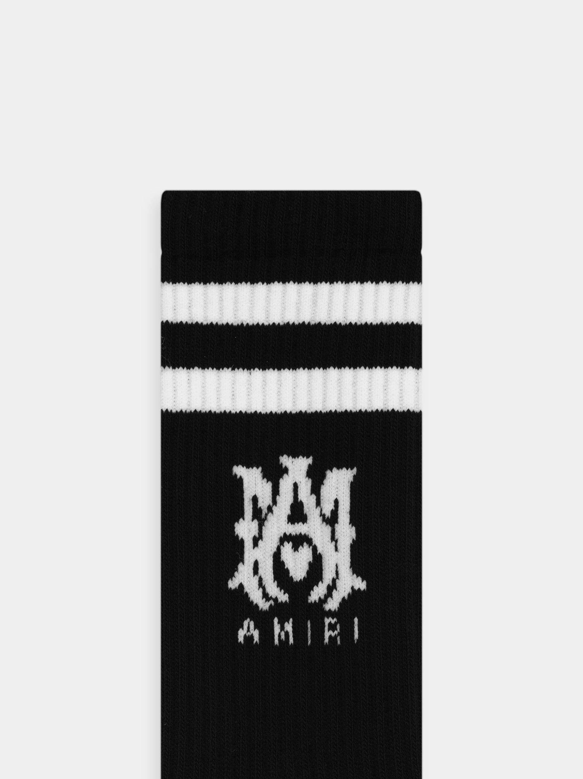 Calcetines Amiri Ma Core Logo Socks Hombre Negros Blancos | IEMASJ-610