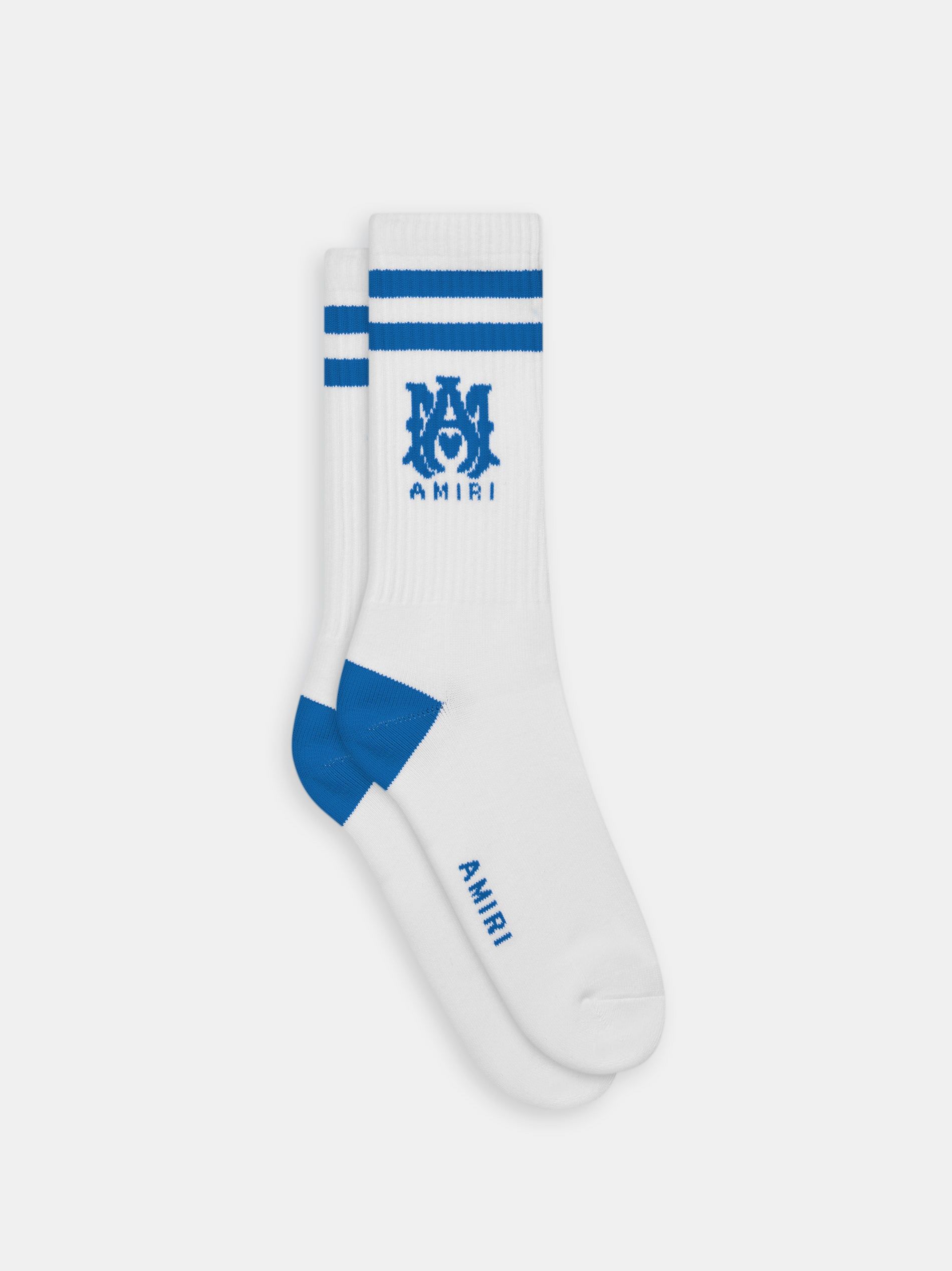 Calcetines Amiri Ma Stripe Socks Hombre Blancos Azules | SLAUKC-617