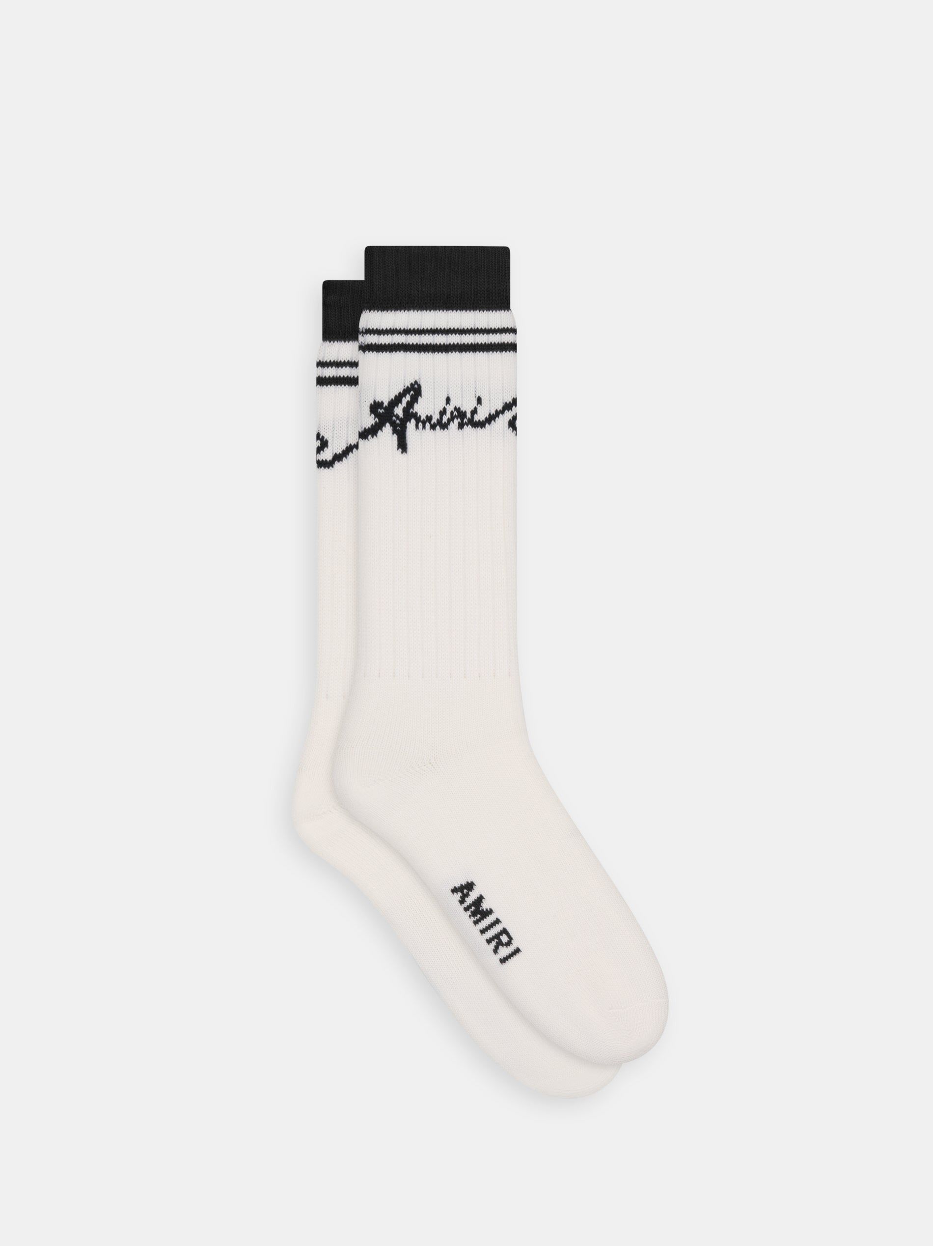 Calcetines Amiri Wave Socks Hombre Negros | HWJIQV-185