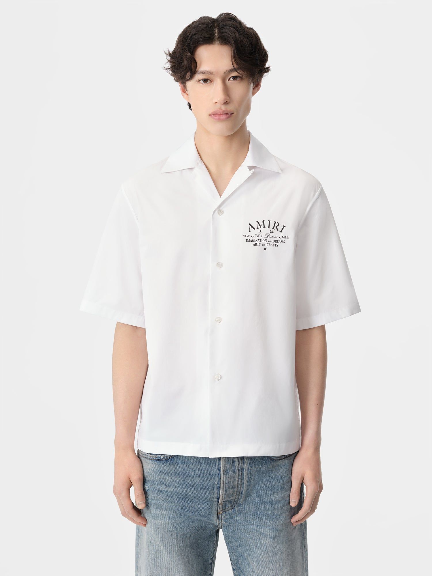 Camisas Amiri Arts District Camp Shirt Hombre Blancos | FEGJYO-468