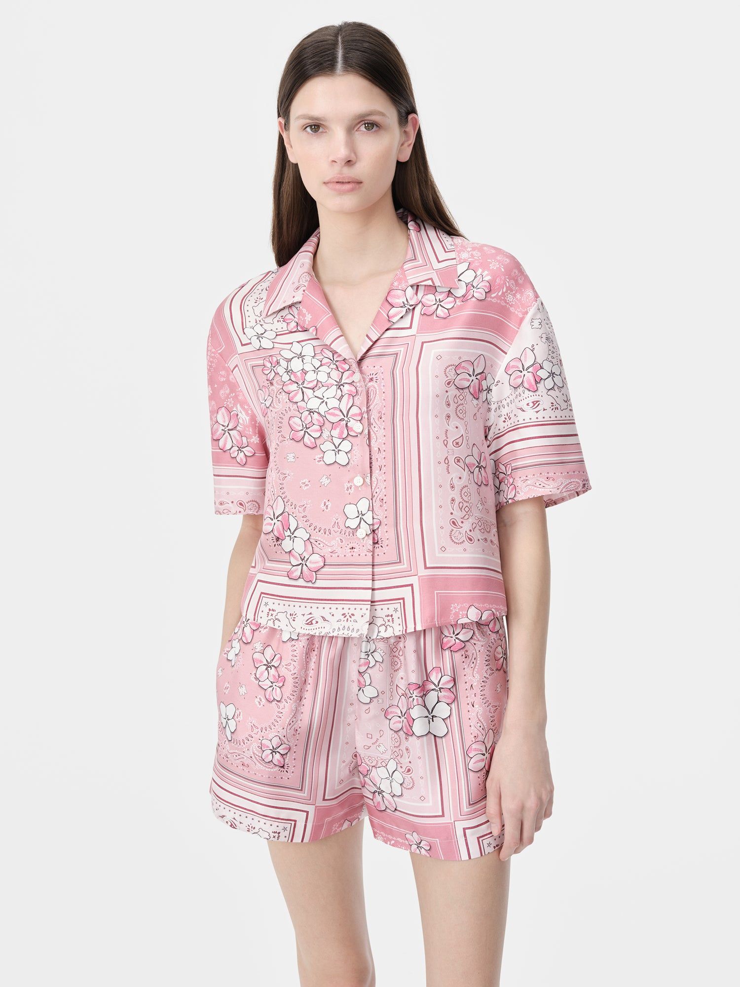 Camisas Amiri Bandana Floral Shirt Mujer Rosas | STYLWZ-746