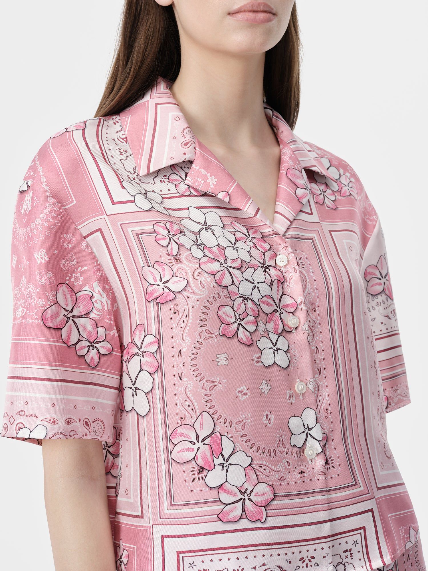 Camisas Amiri Bandana Floral Shirt Mujer Rosas | STYLWZ-746