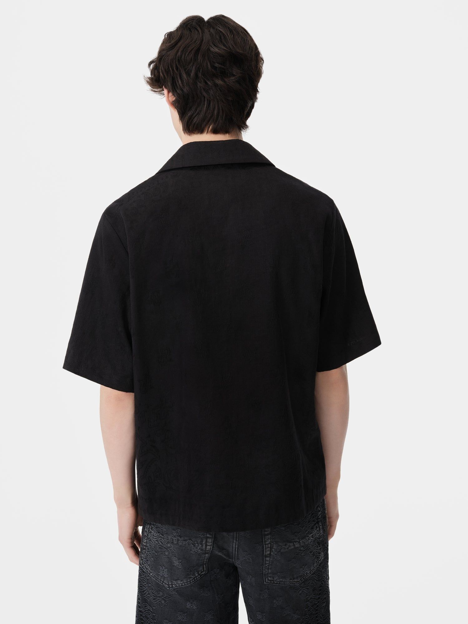 Camisas Amiri Ma Bandana Linen Camp Shirt Hombre Negros | YPIHDL-405