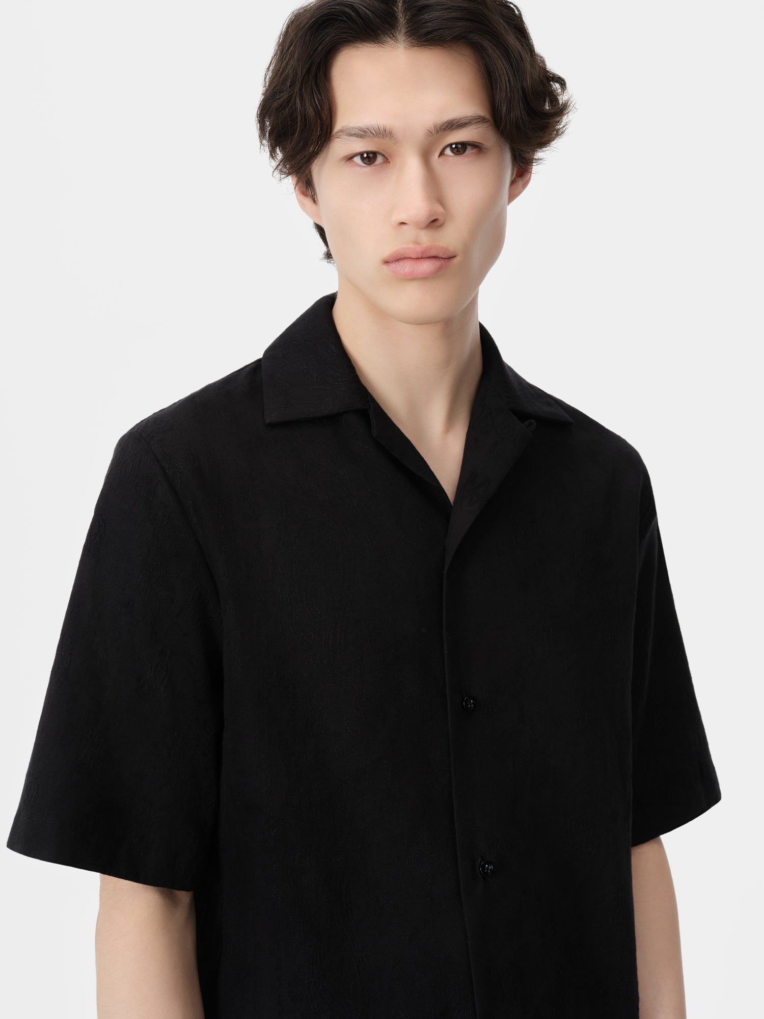 Camisas Amiri Ma Bandana Linen Camp Shirt Hombre Negros | YPIHDL-405