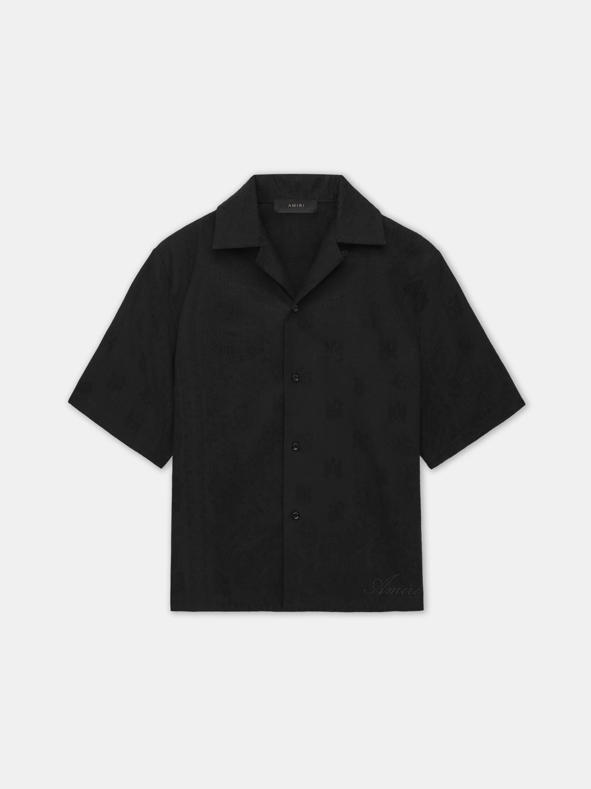 Camisas Amiri Ma Bandana Linen Camp Shirt Hombre Negros | YPIHDL-405
