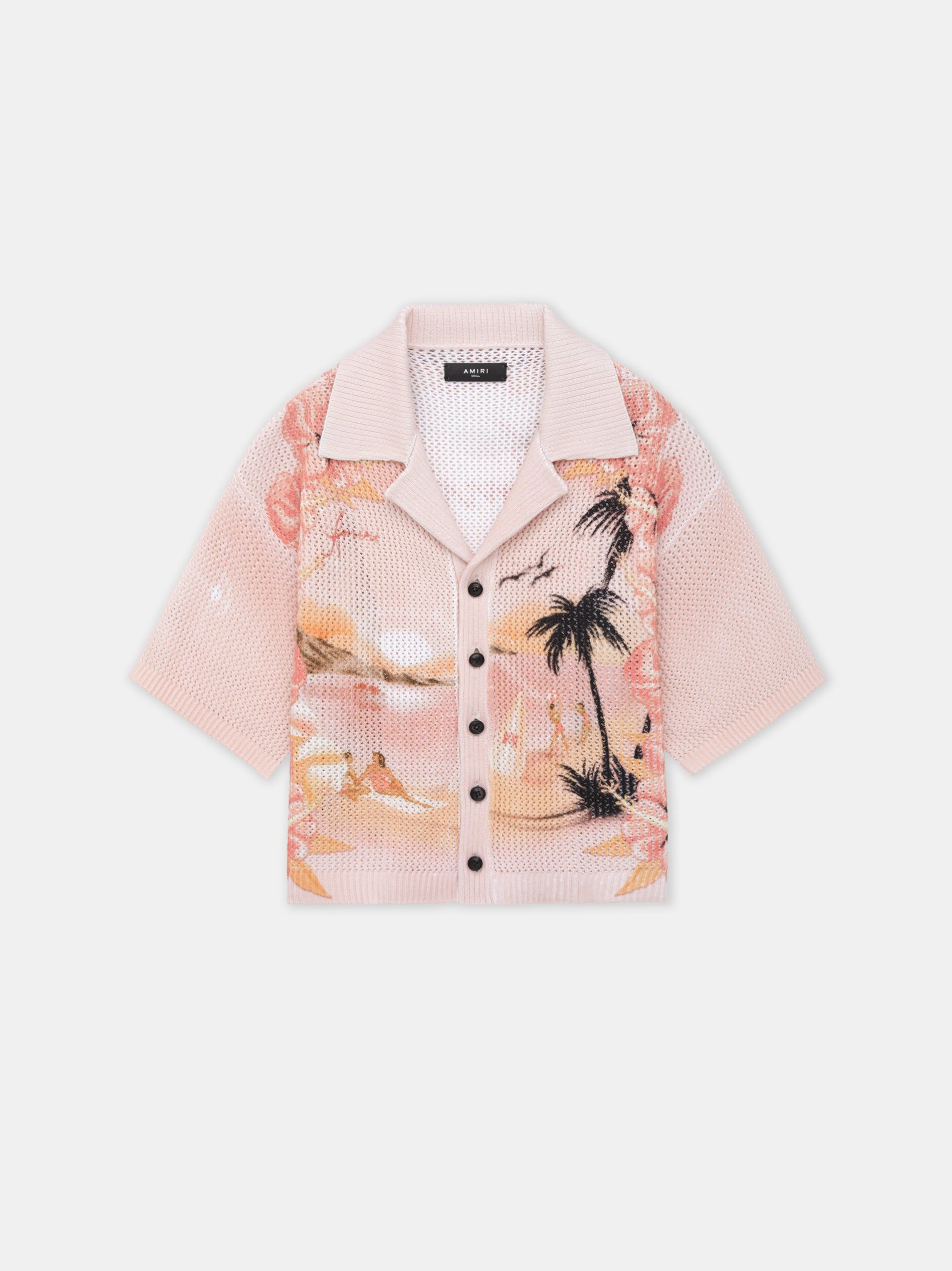 Camisas Amiri Paradise Crochet Polo Mujer Rosewater | FEMIKQ-149