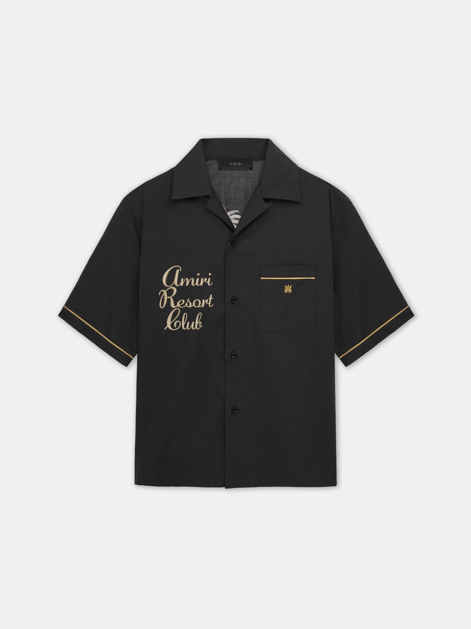 Camisas Amiri Resort Club Embroidered Shirt Hombre Negros | MFVDOK-298