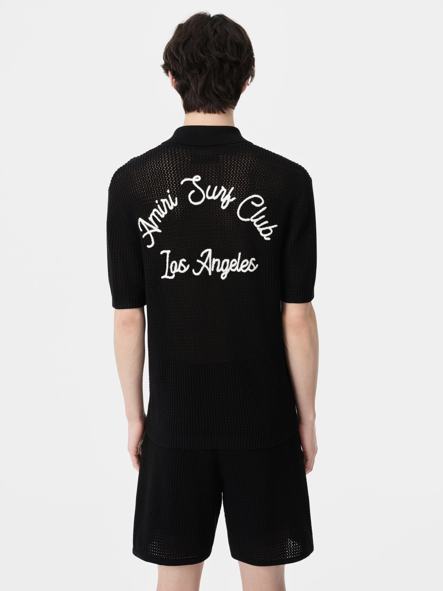 Camisas Amiri Surf Club Crotchet Polo Hombre Negros | XIJLUN-748