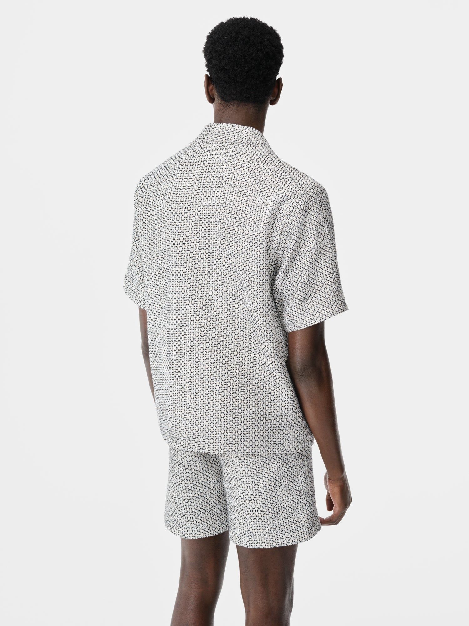 Camisas Amiri Tweed Camp Shirt Hombre Cerulean | HOBMGT-624