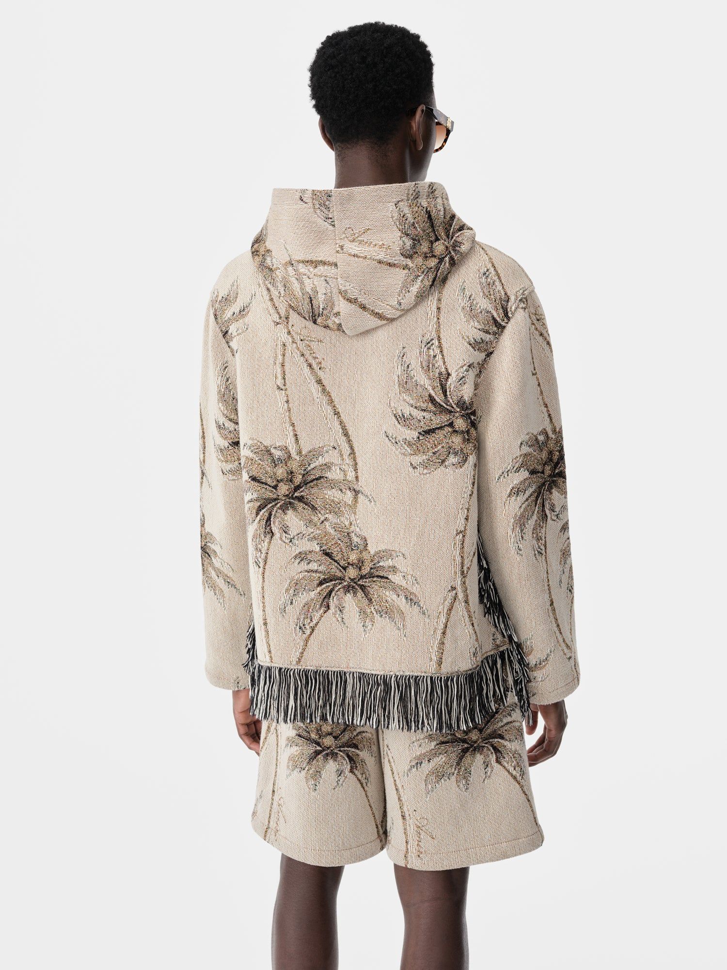 Camisas Amiri Twisted Palms Tapestry Hoodie Hombre Alabaster | HPTAMY-486