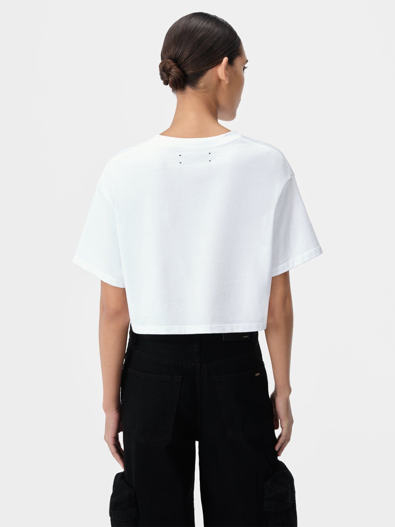 Camiseta Amiri Arts District Cropped Tee Mujer Blancos | FWRMHL-416
