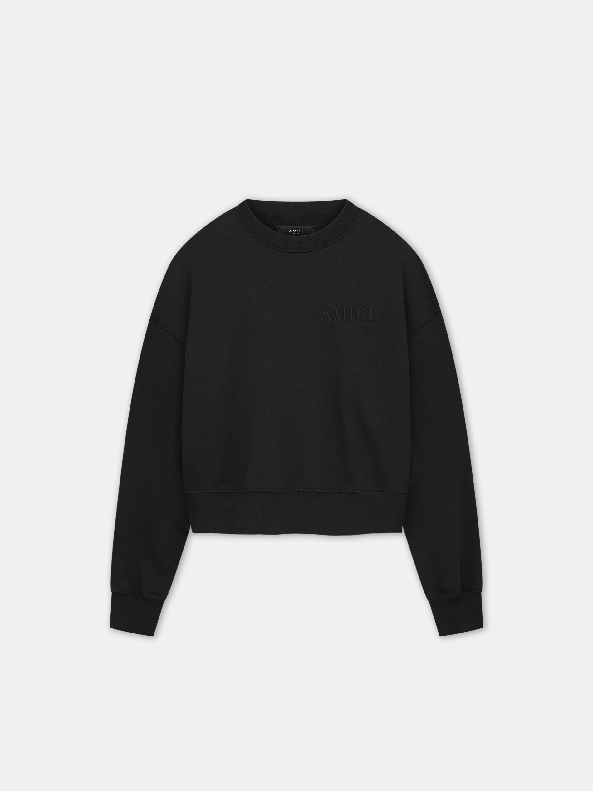 Camiseta Amiri Embroidered Crew Mujer Negros | JTKMIA-854