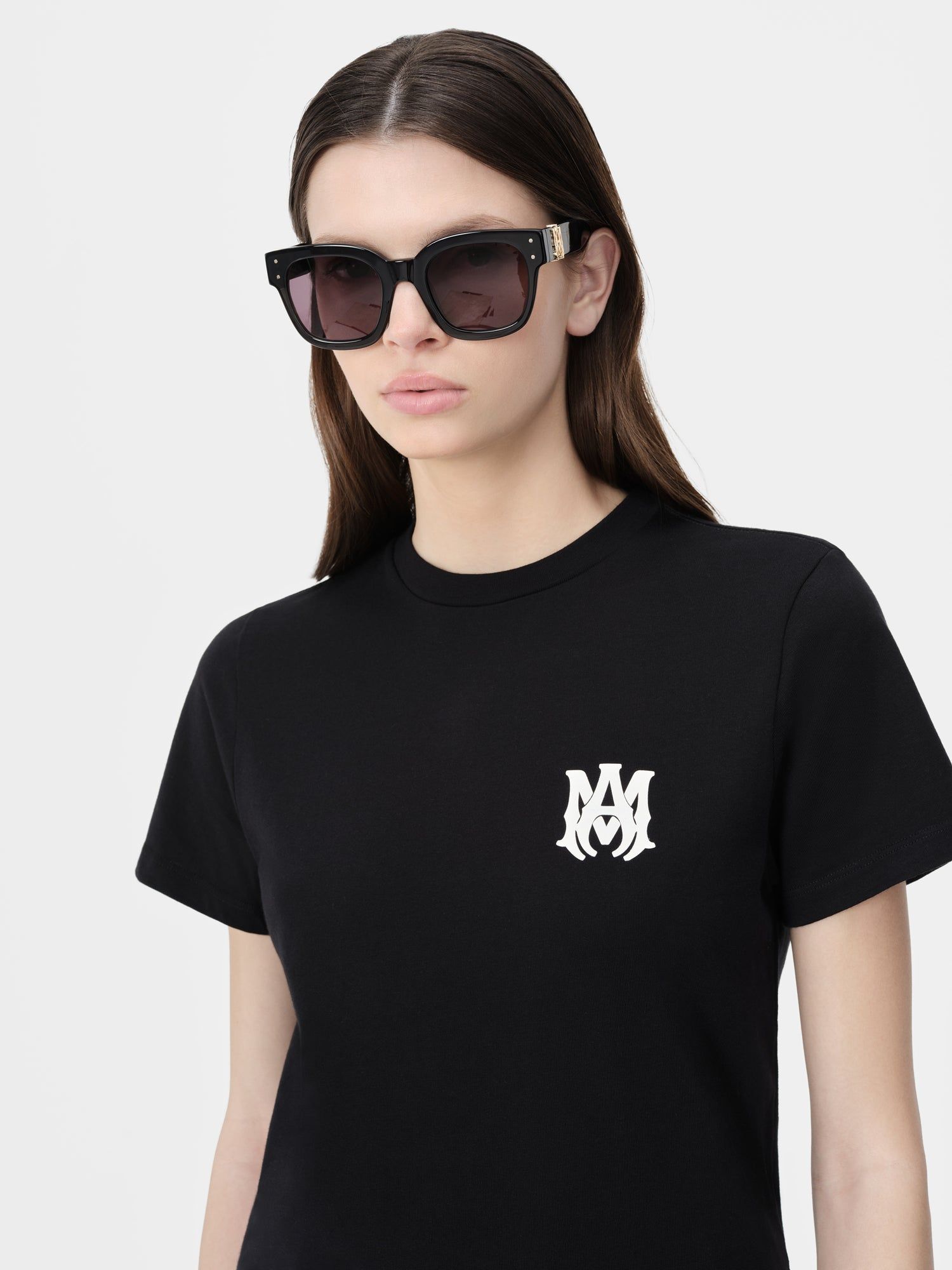 Camiseta Amiri Ma Core Logo Tee Mujer Negros | VJDSBM-742