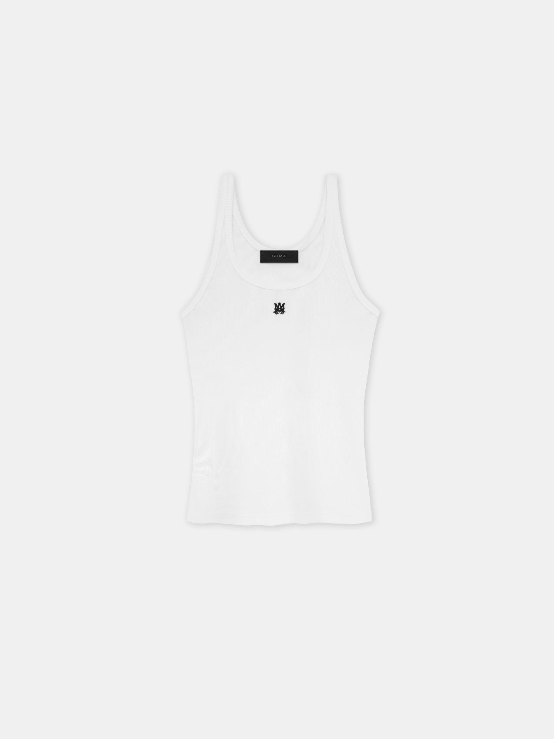 Camiseta Amiri Ma Embroidered Ribbed Tank Mujer Blancos | AVUJMN-208
