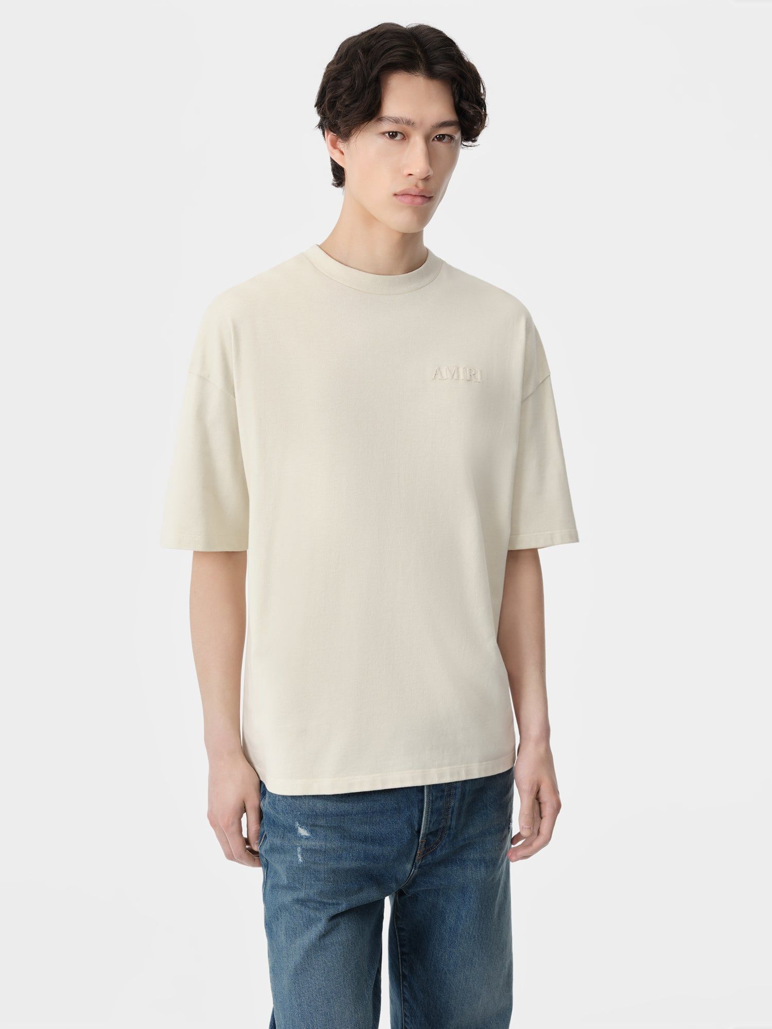 Camiseta Amiri Oversized Tee Hombre Birch | AFGUTN-486