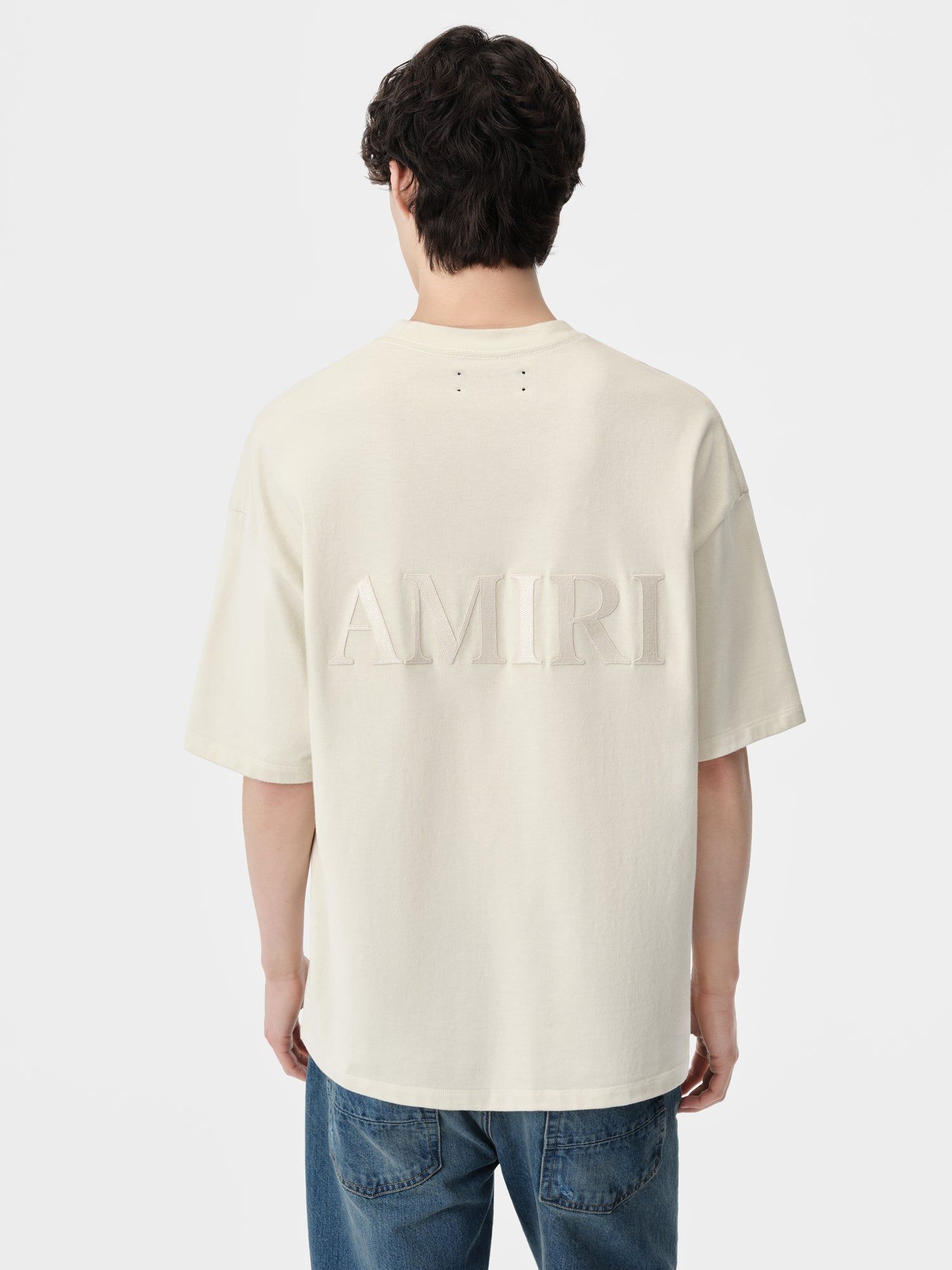 Camiseta Amiri Oversized Tee Hombre Birch | AFGUTN-486