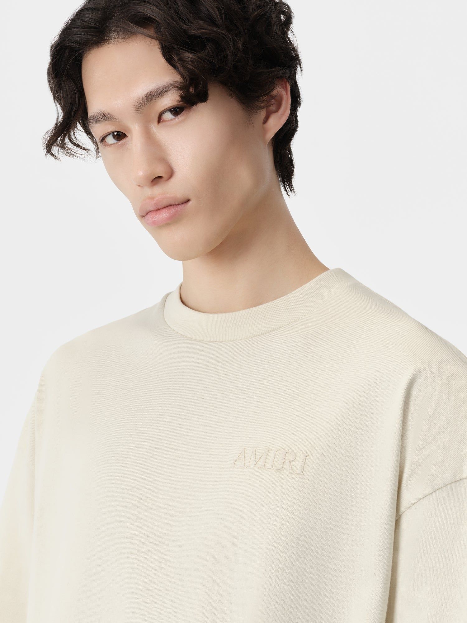 Camiseta Amiri Oversized Tee Hombre Birch | AFGUTN-486