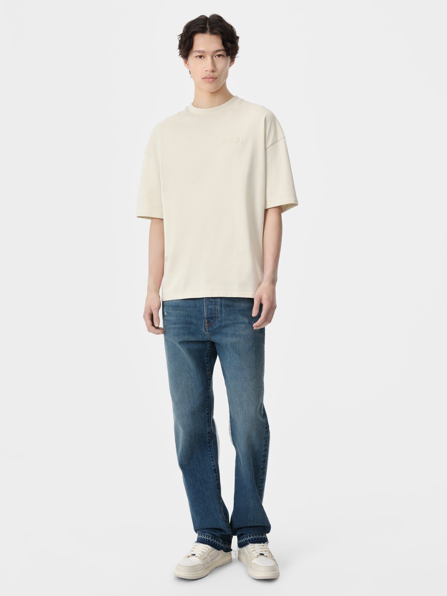 Camiseta Amiri Oversized Tee Hombre Birch | AFGUTN-486