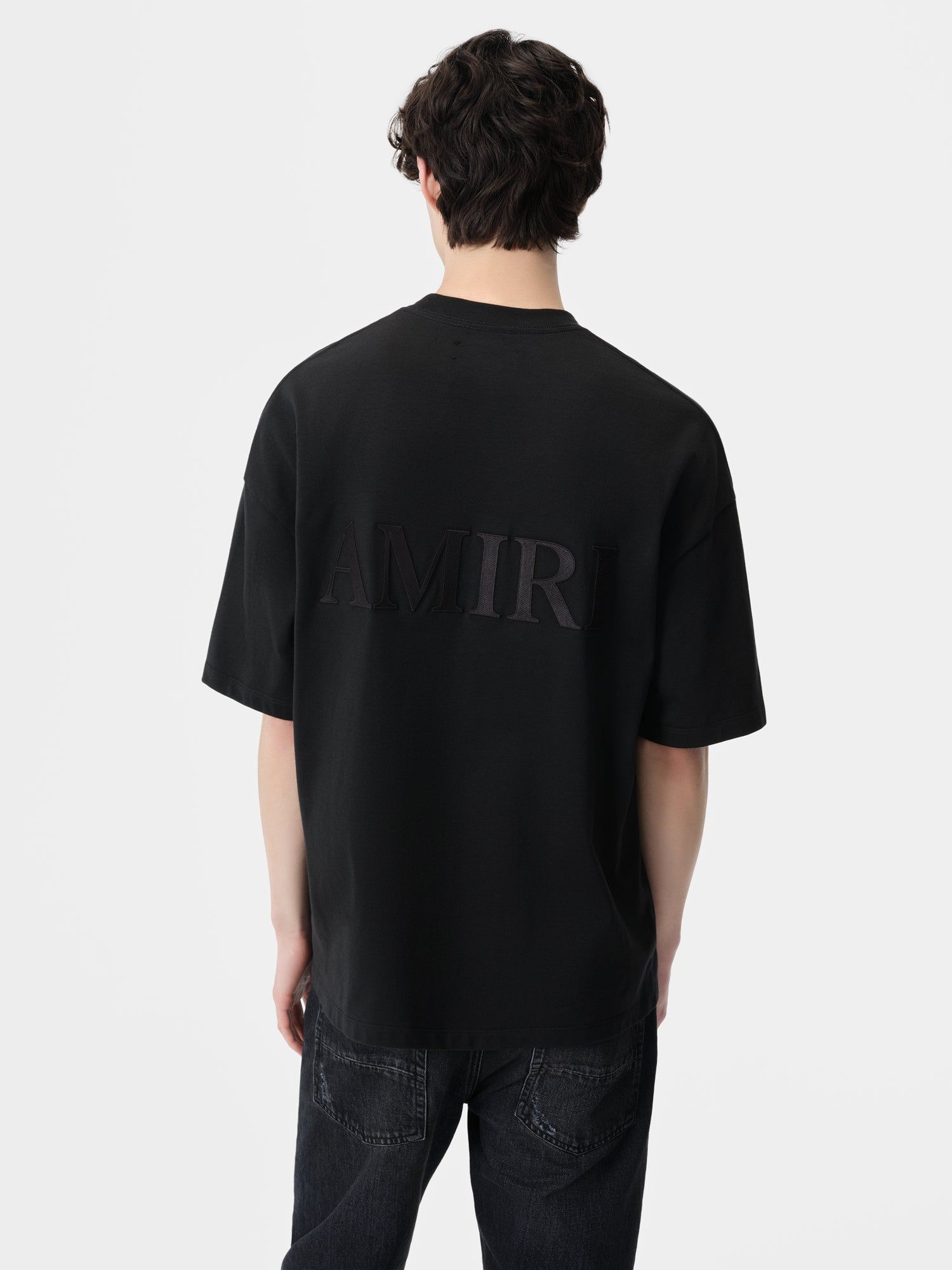 Camiseta Amiri Oversized Tee Hombre Negros | MTYGPD-354